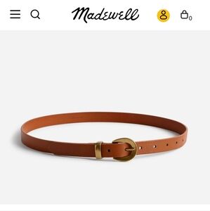 Madewell Chunky Buckle Skinny Leather Belt